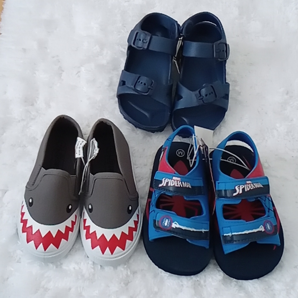 Boys Toddler shoes Lot 3 Paw Patrol & Spiderman